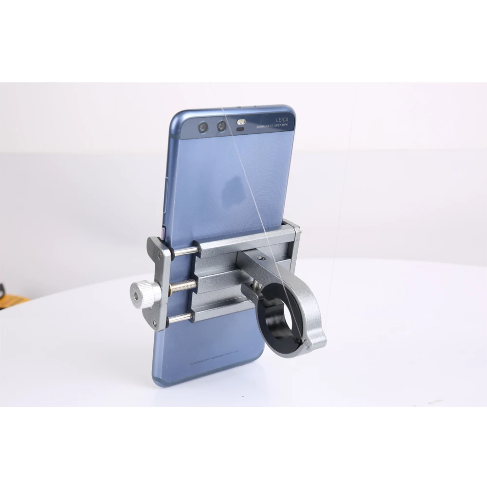 Регулируемый руль кронштейн подставка держатель для телефона велосипед Мотор Алюминиевый Комплект для универсальных подставки для телефона - Цвет: Silver