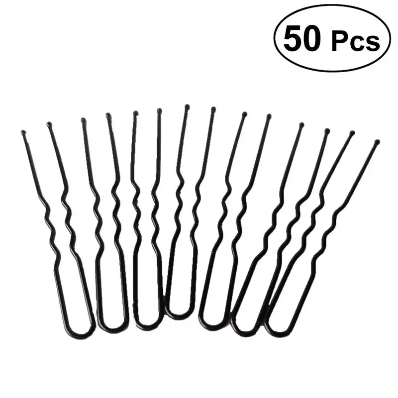 50 шт., заколки для волос, u-образные черные заколки для волос, заколки для волос, аксессуары для волос, заколка для волос