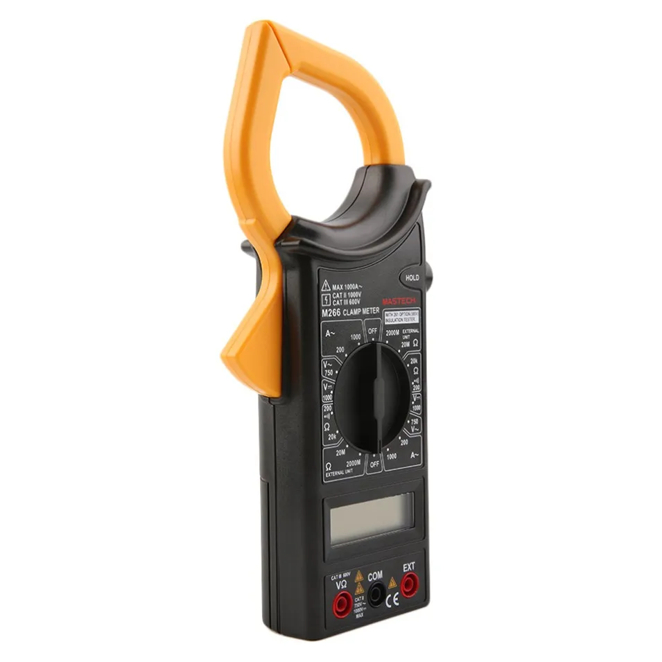 

MASTECH M266 Digital Clamp Meter AC/DC Voltage AC Current Resistance Frequency Tester with temperature measurement Free shipping
