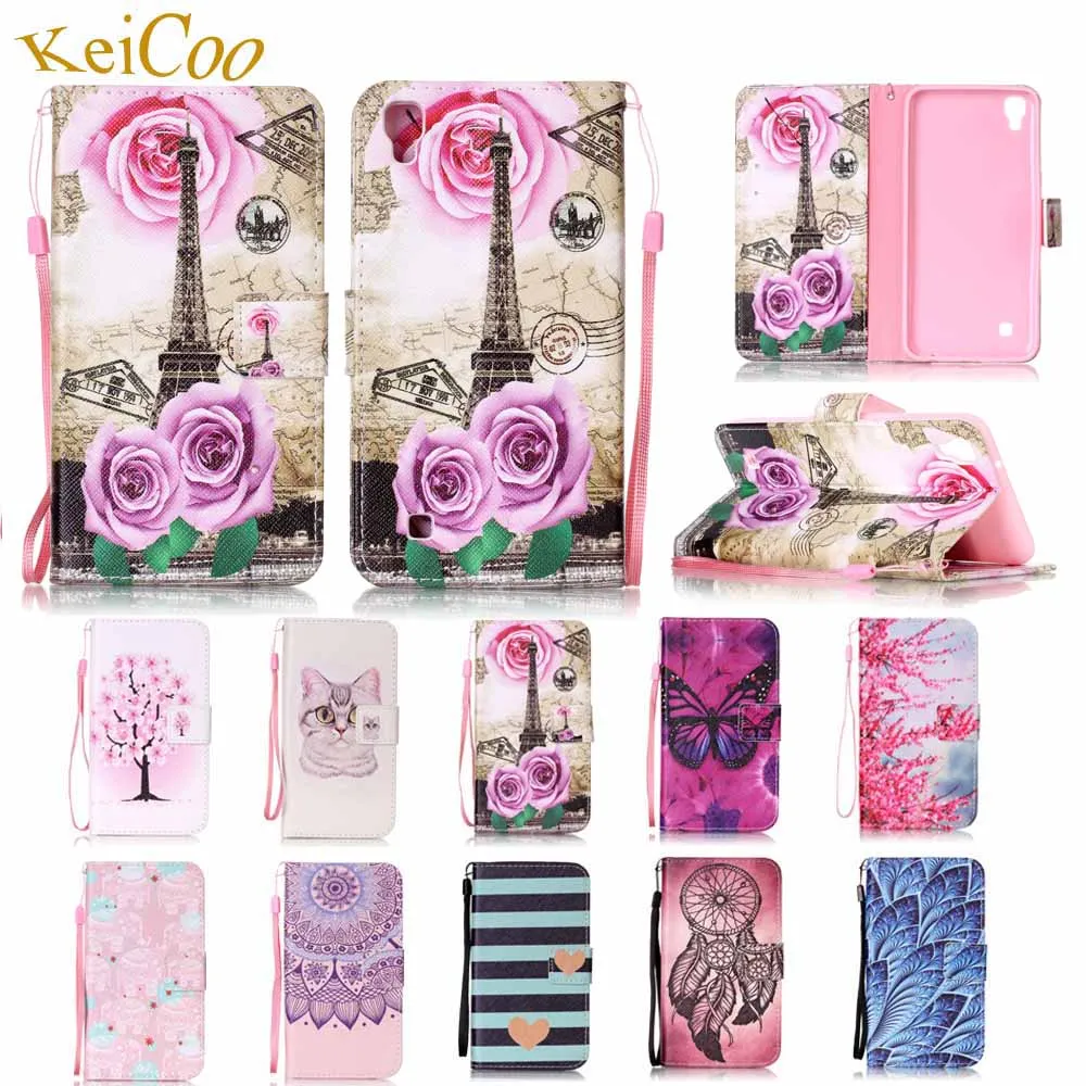 

For LG X Power Dual Sim K220DSK K220DSF 5.3" Book Flip PU Leather Cases For LG X3 XPower K220H K450 K210 Cute Card Holder Covers