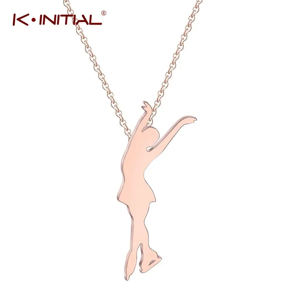 Stainless Steel Figure Skating Necklace Stainless Steel Statement