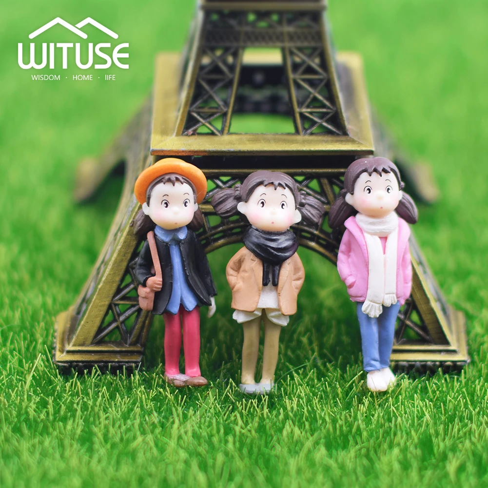

Mini Girl Boys Dolls Model Figures Micro Landscape Fairy Garden Gnomes Figurine Ornaments Decoration Miniature DIY