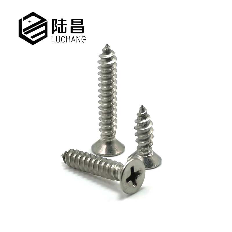 

LUCHANG M5*25/30/35/40/45/50 304 Stainless steel flat head cross screw phillips Screws counter-sunk wood screws