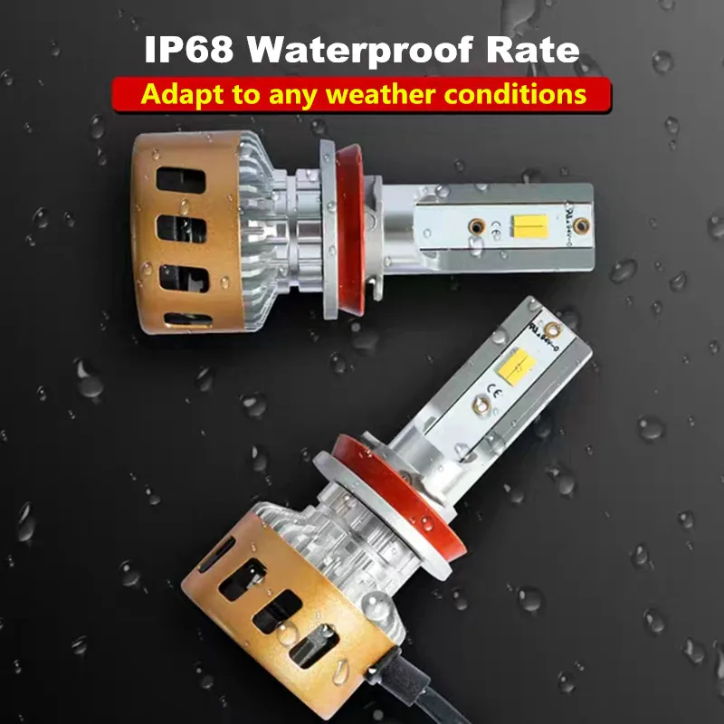  INLONG H4 LED Headlight Bulbs H11 H7 H8 H1 9005 9006 HB4 Tricolor 3000K 4300K 6000K 80W 10000LM Car - 33001854991