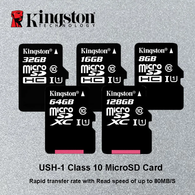 Kingston Micro SD Card 64GB 128GB MicroSDXC Memory Card Class 10 Mini