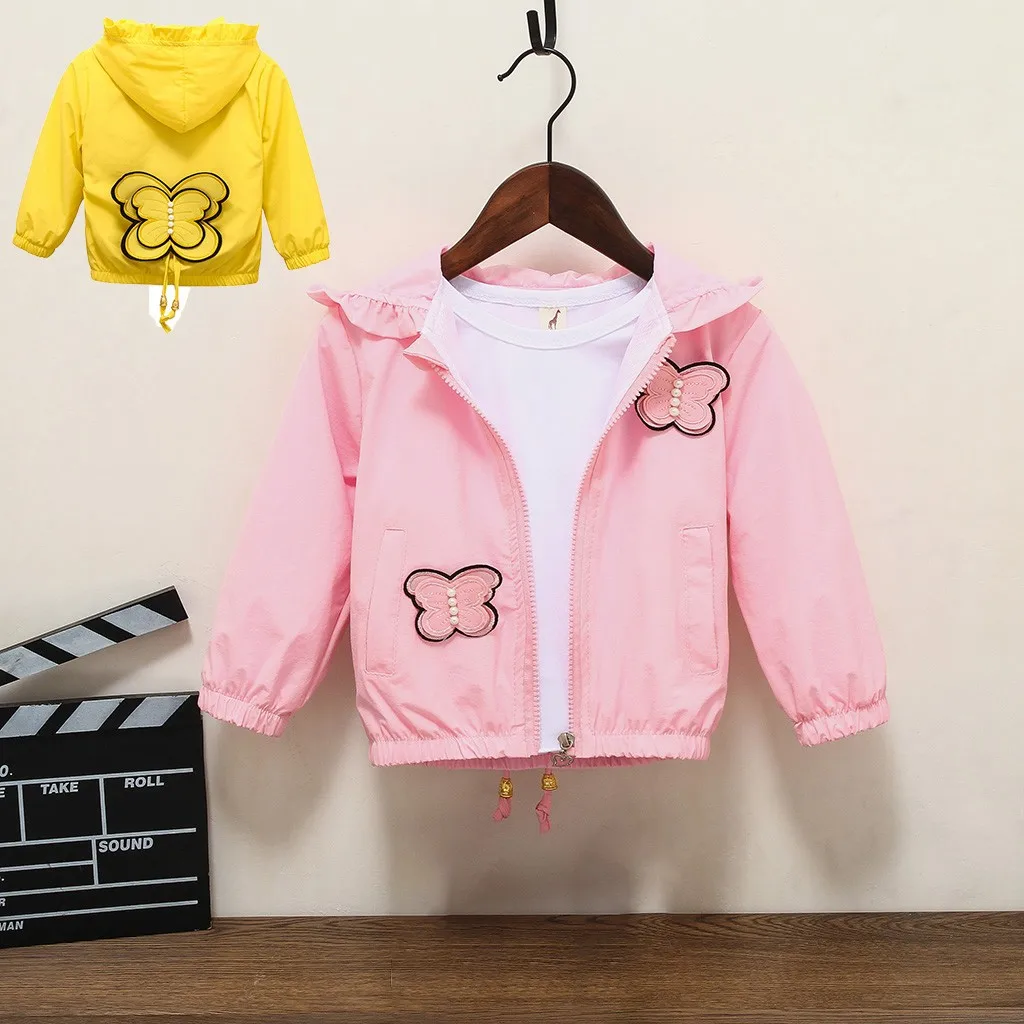 

Summer Cute Children Toddler Kid Baby Girl Clothes Children Cartoon Animal Zipper Long Sleeve Tops Clothes Coat Children Wear