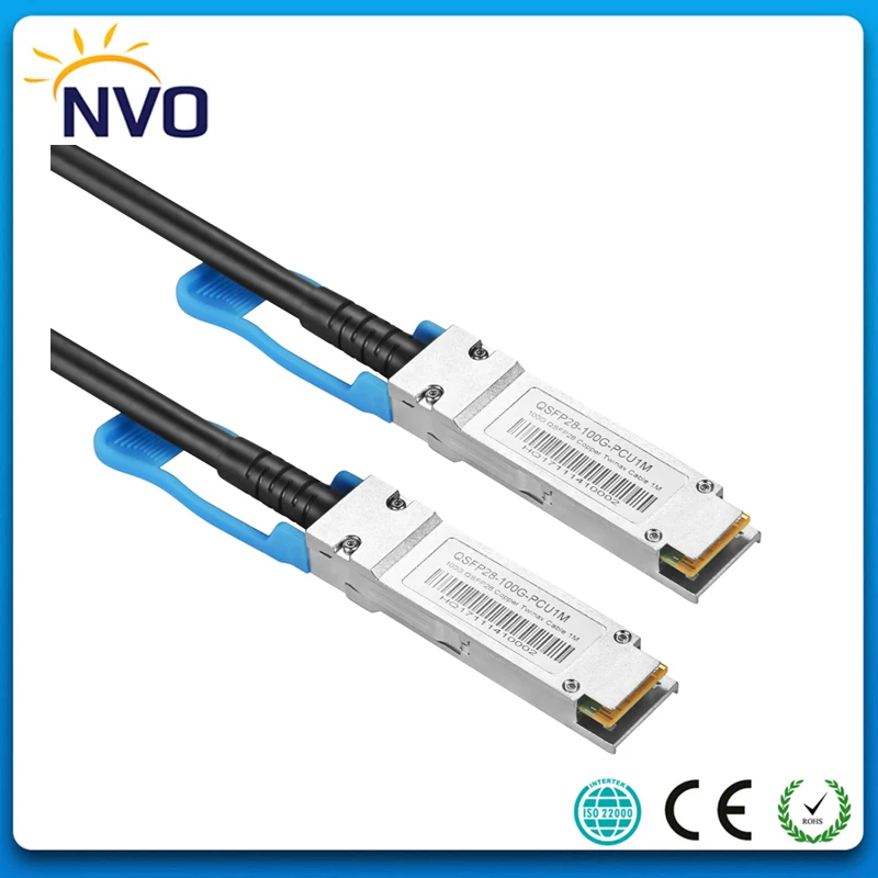 100 ГБ QSFP28 к QSFP28 пассивный прямой Twinax медный кабель, 30AWG 2 м QSFP28 ЦАП медный кабель