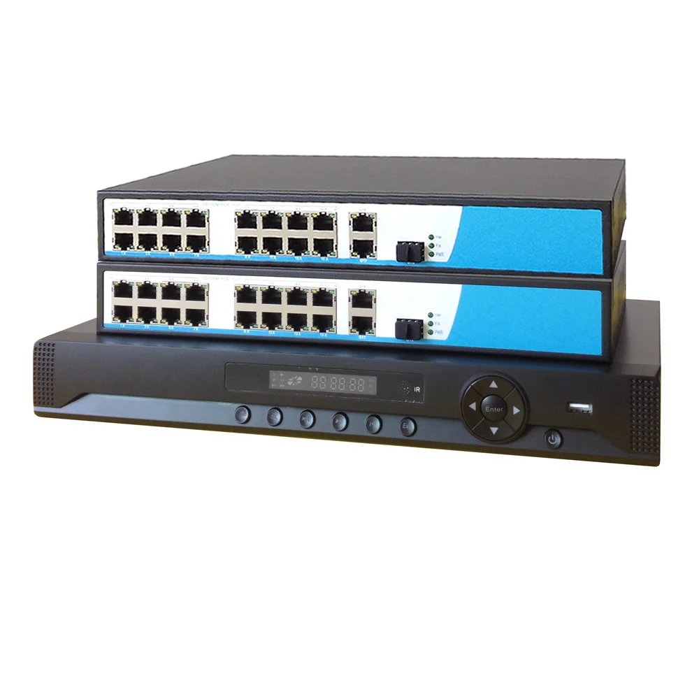 Система видеонаблюдения POE 1080P 32 шт. канала NVR + Переключатель PoE 2 МП IP камеры