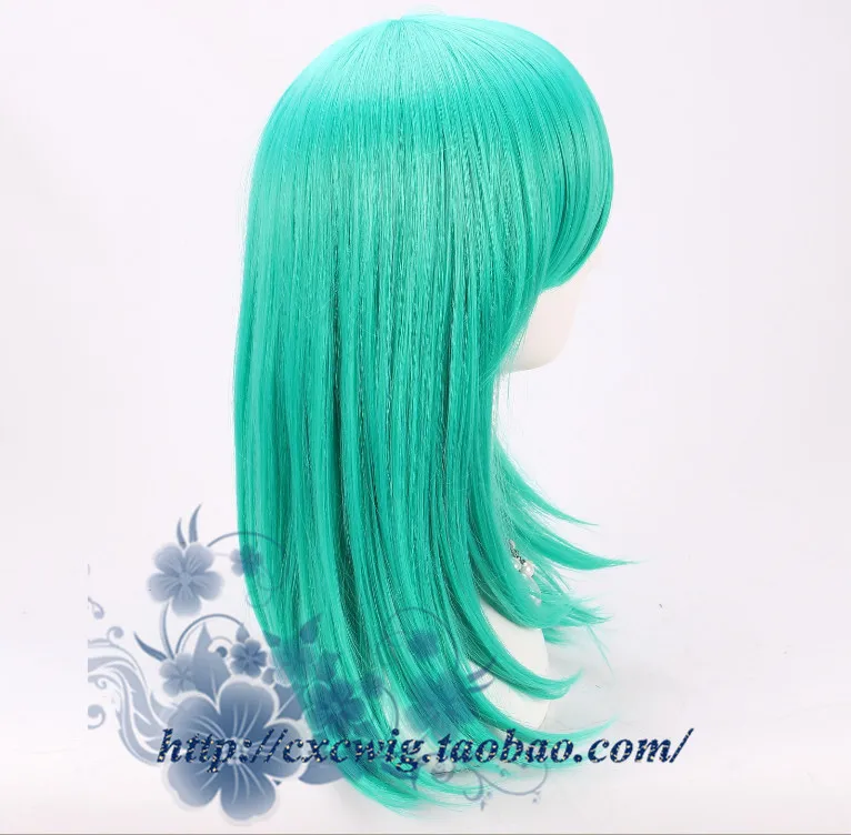 Аниме Dragonball косплей парик Bulma прямые зеленые синтетические волосы для взрослых