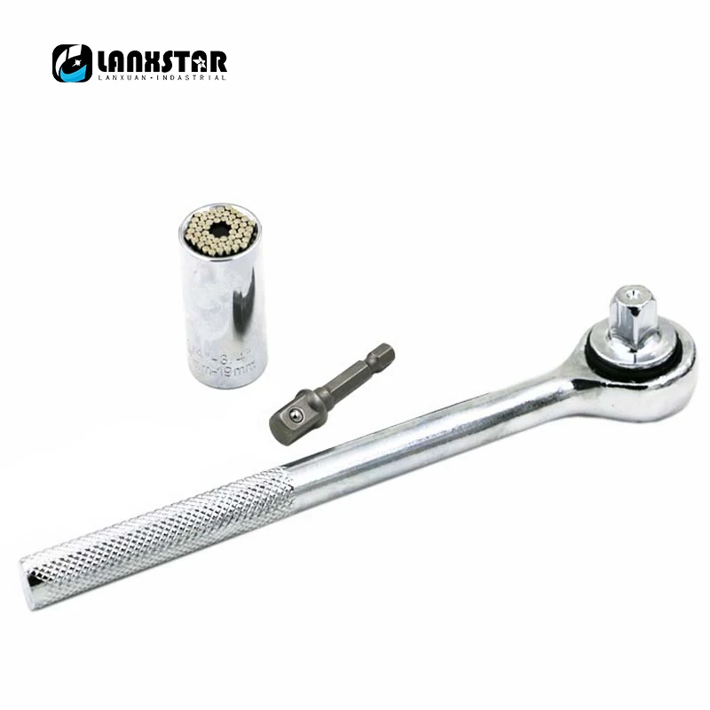 Multifunctional Ratchet Wrench Universal Socket Magic Drill Sleeve