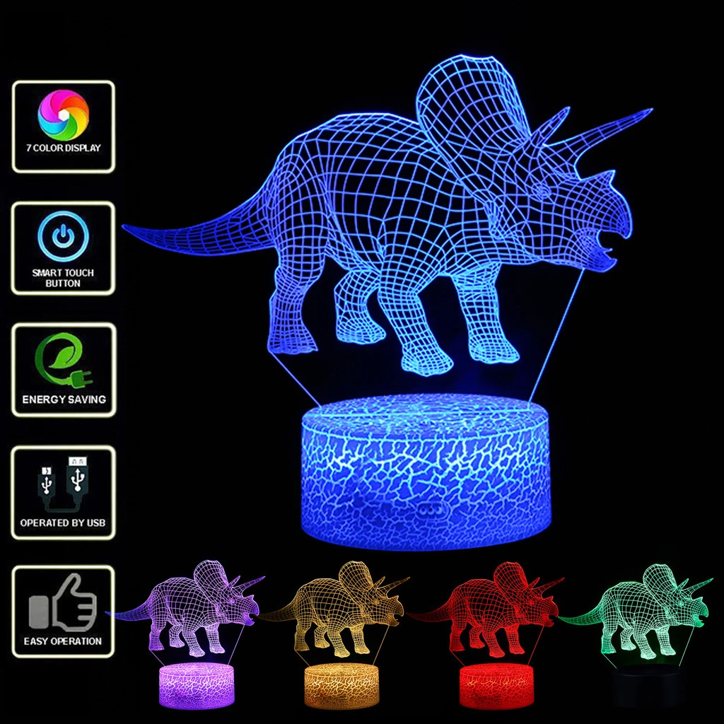 triceratops night light