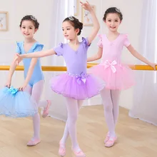 Милая детская одежда для балета для девочек, костюмы для танцев, комбинезон+ леггинсы+ юбка, комплект M09