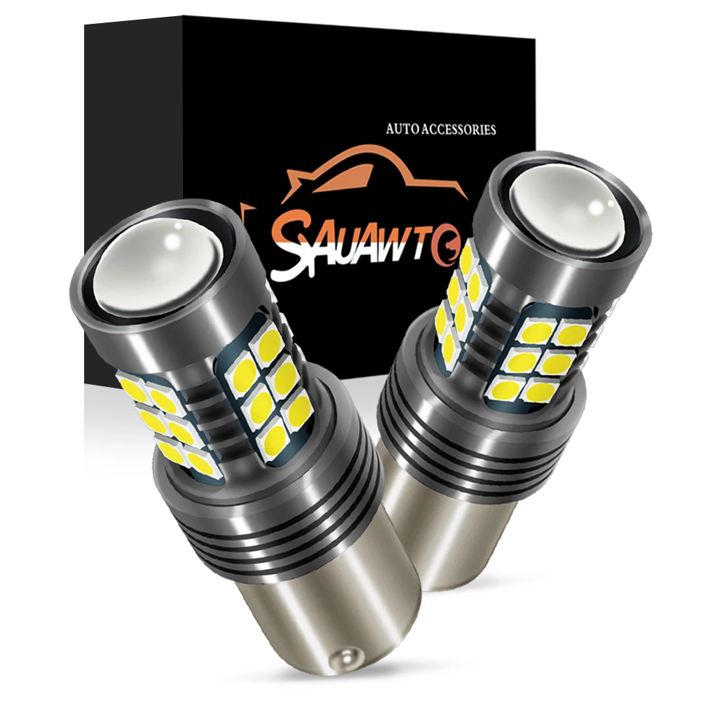 2X 1156 P21W BA15S светодиодный DRL Вождения освещают днем противотуманная фара