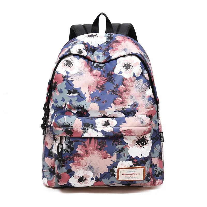 Brand 2019 Daily Women Backpack For School Teenager Girls Flowers