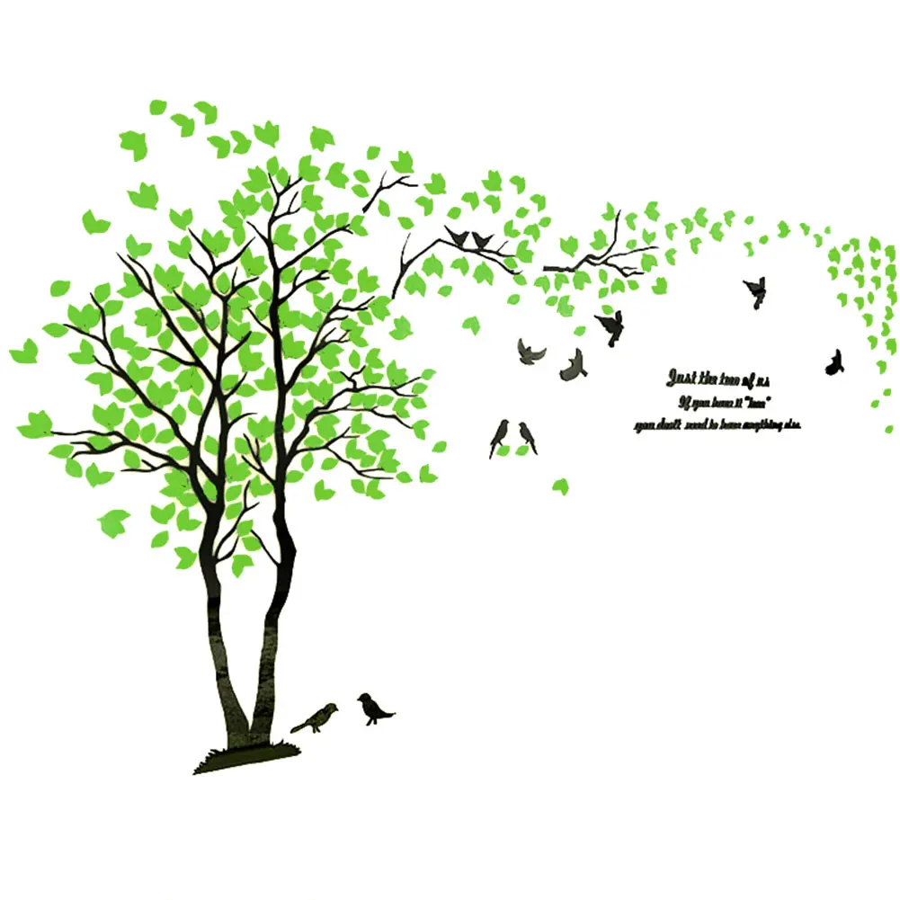 3D Дерево настенные художественные наклейки на стену Съемная Виниловая Наклейка Фреска ТВ фон домашний декор 899 - Цвет: Green Right