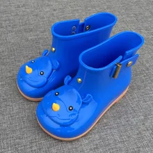 2017 Mignon Rhinocéros de Bande Dessinée Conception Enfants Rainboots Garçons Filles Enfants Eau Chaussures Sapato