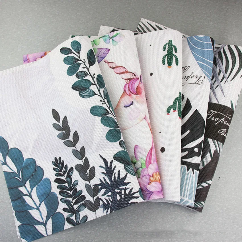 

Cactus Leaves Placemats Unicorn Print Adiabatic Europe Bowl Cup Pads Coasters Non-slip Kitchen Accessories Home Dining Table Mat