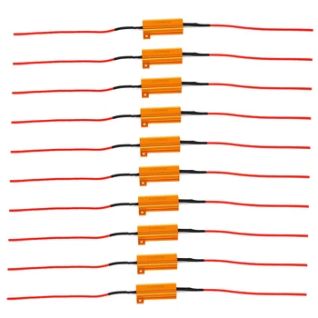 

10pcs Brake Light Fault Canceller 50W Lamp Decoder Resistor Accessories Parts