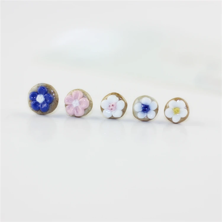 

Miredo jewelry wholesale new fashion stud ceramic earrings flower stud vintage earring anime for women #1674