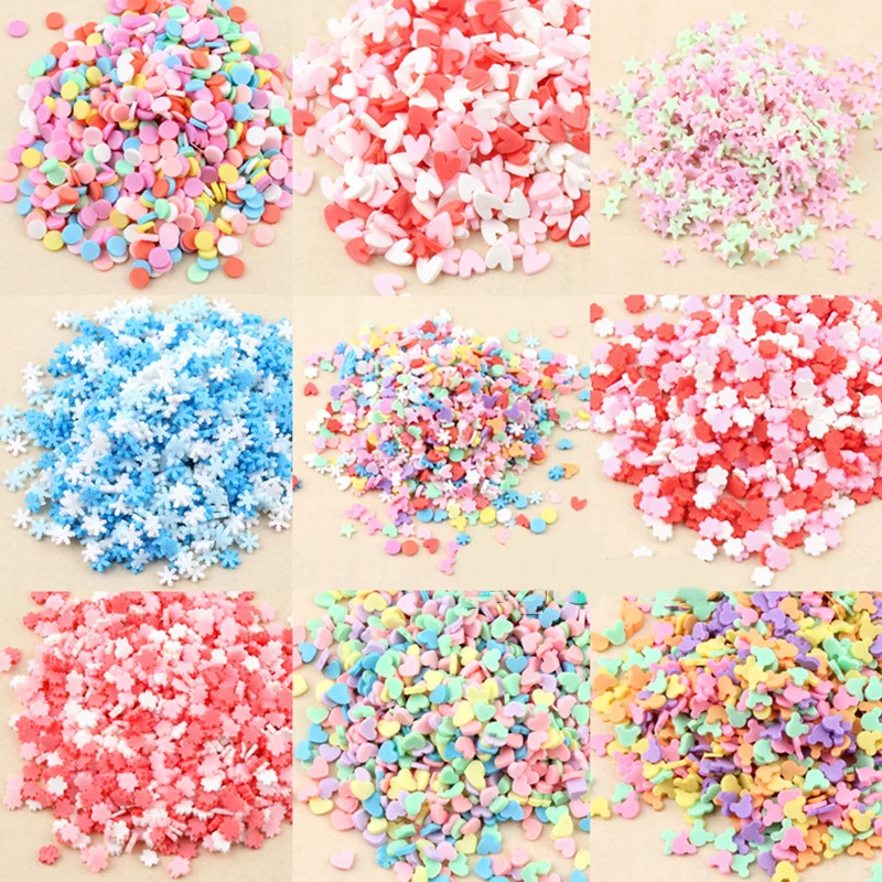 

Slime Clay Sprinkles For Filler For Slime DIY Supplies Candy Fake Cake Dessert Mud Particles Decoration Toys 5MM