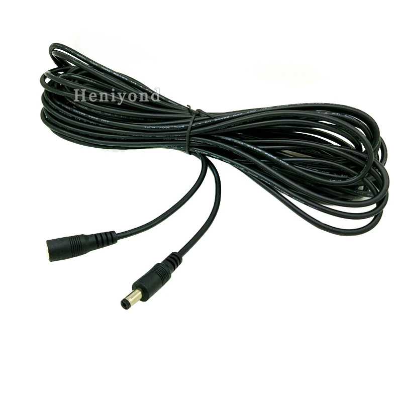 Бесплатная доставка DC кабель-удлинитель провода мужчин и женщин jack Разъем 5,5x2,1 мм черный провод plug