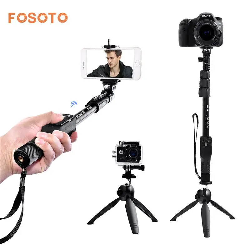 Селфи палка fosoto FT 777 + 228 bluetooth 50 &quot ручной монопод штатив с подставкой для камеры