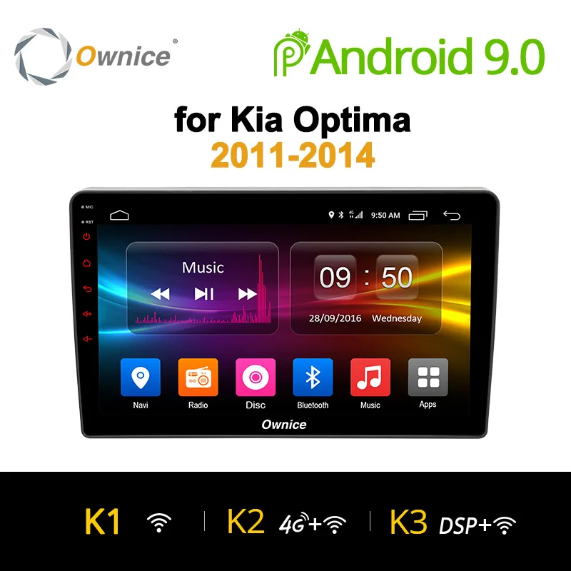 

Ownice K1 K2 K3 9" Android 9.0 2din Car DVD Player for KIA Optima 2011 - 2014 gps radio 2G RAM Support 4G LTE DAB Radio Carplay