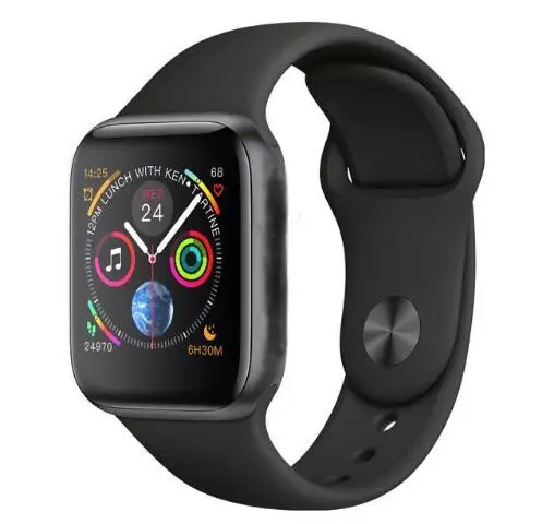 Женские Смарт-часы розовое золото IWO 8 44 мм Подключение Smartwatch для iOS iPhone 5 6 7 9 huawei 2 sony 3 Android - Цвет: 44cm black