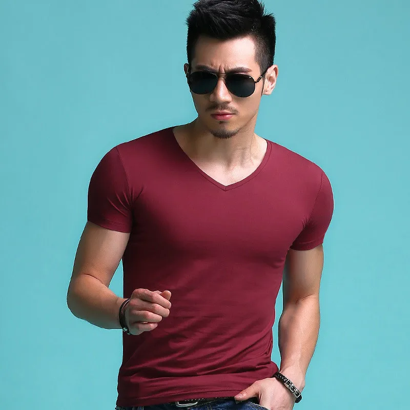 

Short-sleeved men's t-shirt Slim 2018 summer new set of bottoming clothes youth T-shirt