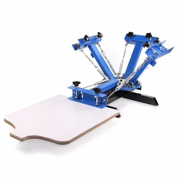 

User-friendly 4 Color 1 Station Silk Screen Printing Machine for DIY T-shit printing with screen frames