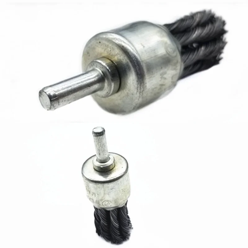 20mm wire knot end brush stainless steel with 1//4/" shank for grinder TDO
