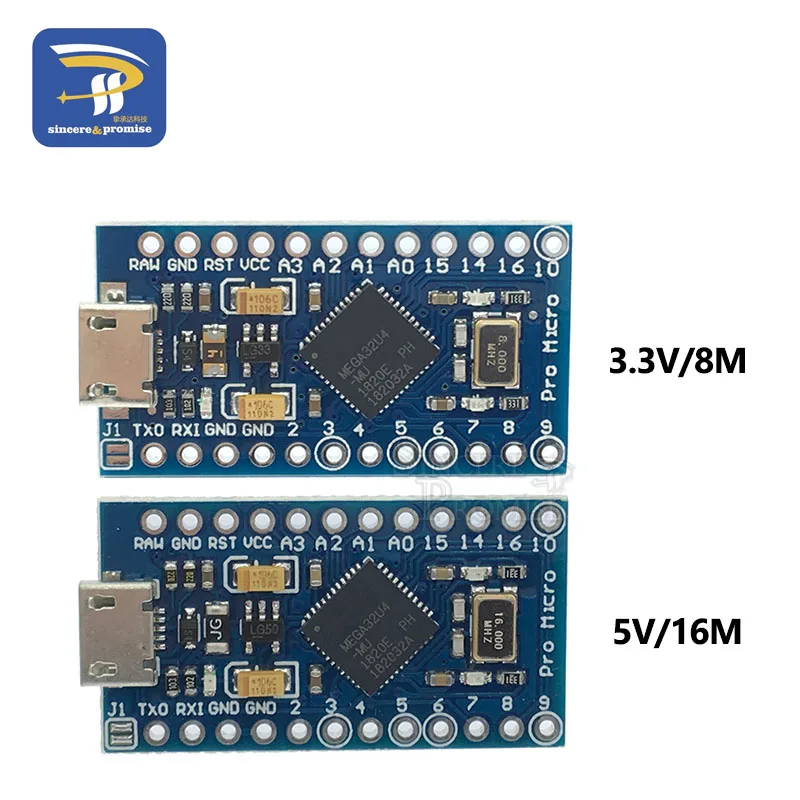 Pro Micro для arduino ATmega32U4 5 V/16 МГц 3,3 V/8 МГц модуль с 2 row штыревые для Leonardo лучшего качества