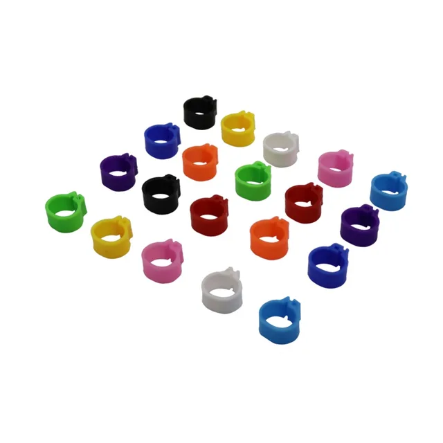 1000 Pcs Pigeons Rings 8mm/10mm Bayonet Identification Ring Opening Pigeon Ring Color Pigeon Foot Ring Pigeon Training Supplies