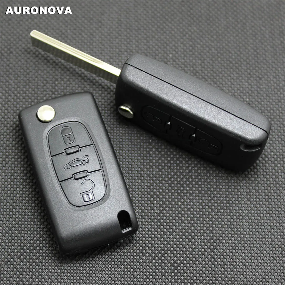 Auronова Новый заменить Складной Корпус ключа для Peugeot 207 307 308 407 607 2 кнопки чехол