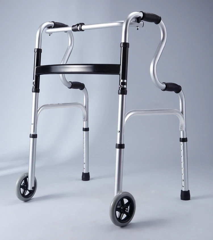 1x Folding Lightweight Aluminium Rollator Walker / Zimmer Walking Frame