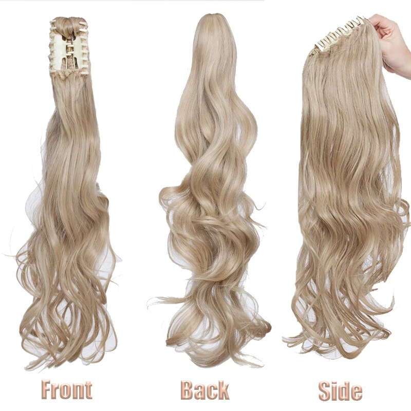 S-noilite длинные волнистые когти на конском хвосте синтетические волосы для наращивания поддельные волосы пони хвост шиньон клип в наращивание волос для женщин