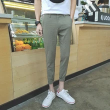 Новинка, мужские повседневные брюки, весенние Молодежные тонкие хлопковые брюки, корейские летние брюки