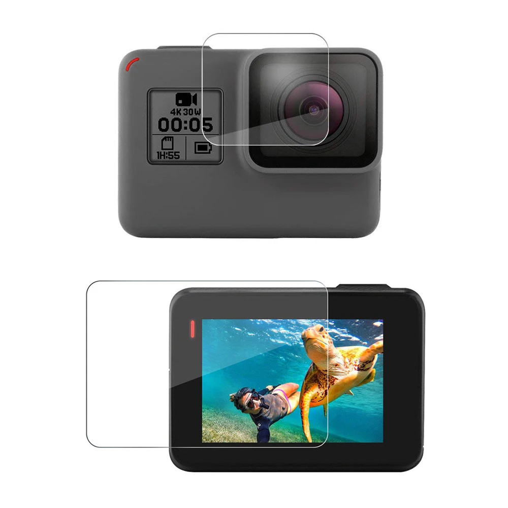 Tempered Glass Protector Film for Gopro Hero 7 6 5 Lens Cover+LCD Screen Protective Film For Go Pro Hero 7 6 5 Black Accessories Tempered Glass Protector Film for Gopro Hero 7 6 5 Lens Cover+LCD Screen Protective Film For Go Pro Hero 7 6 5 Black Accessories