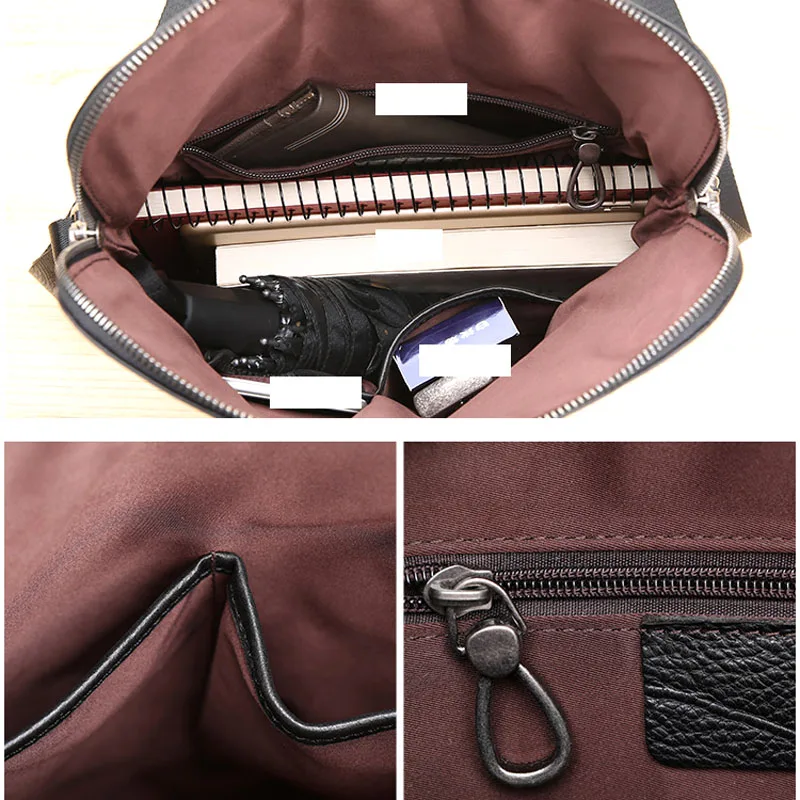 AETOO Satchel men's diagonal leather soft leather shoulder bag business casual trend first layer leather men's bag