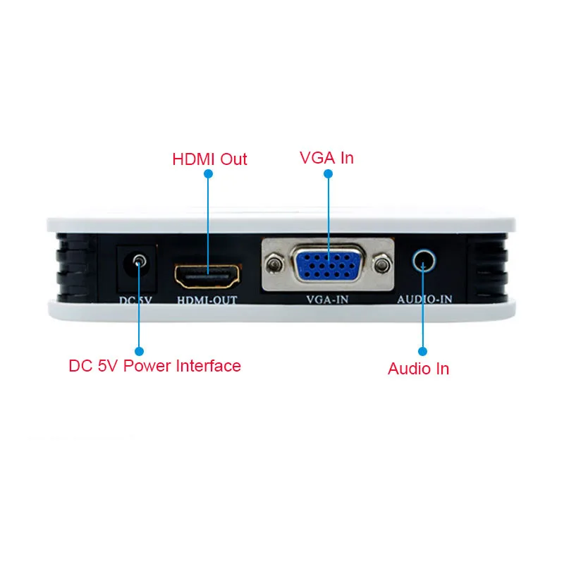  1080P HD HDTV Video Converter Box Adattatore VGA a HDMI Box Digitale Ad Analogico Video Audio Per P
