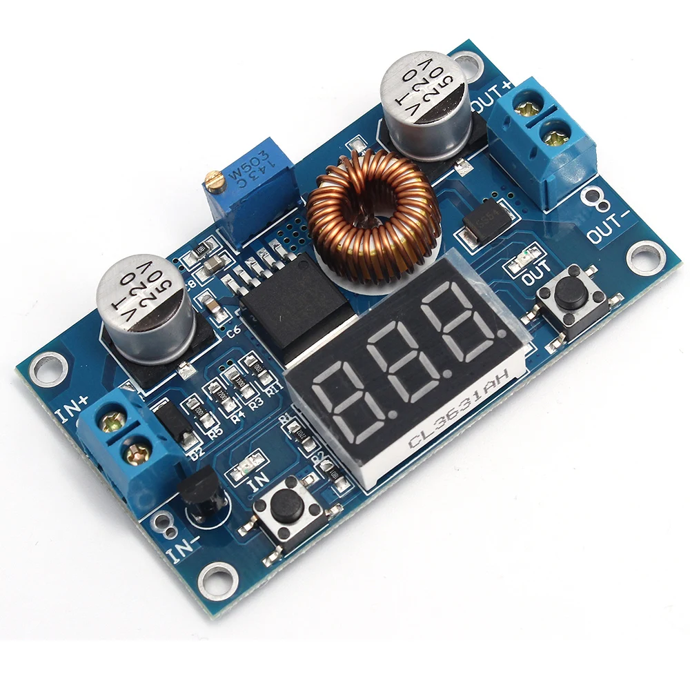 DC-DC Шаг вниз Мощность модуль светодиодный вольтметр 4 V-38 V до 1,25 V-36 V 5A понижающий преобразователь Регулируемый Модуль