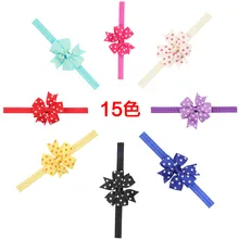 14pcs lot Whole Sales children accessories child Infant newborn Baby girl Ribbon Polka Bowknot Toddler Hair