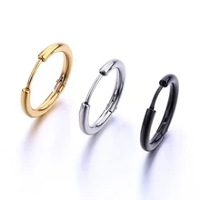 Мужские серьги-кольца в стиле панк, круглые серьги Huggie, ювелирные изделия 8 мм-20 мм, ювелирные изделия для влюбленных, круглые серьги
