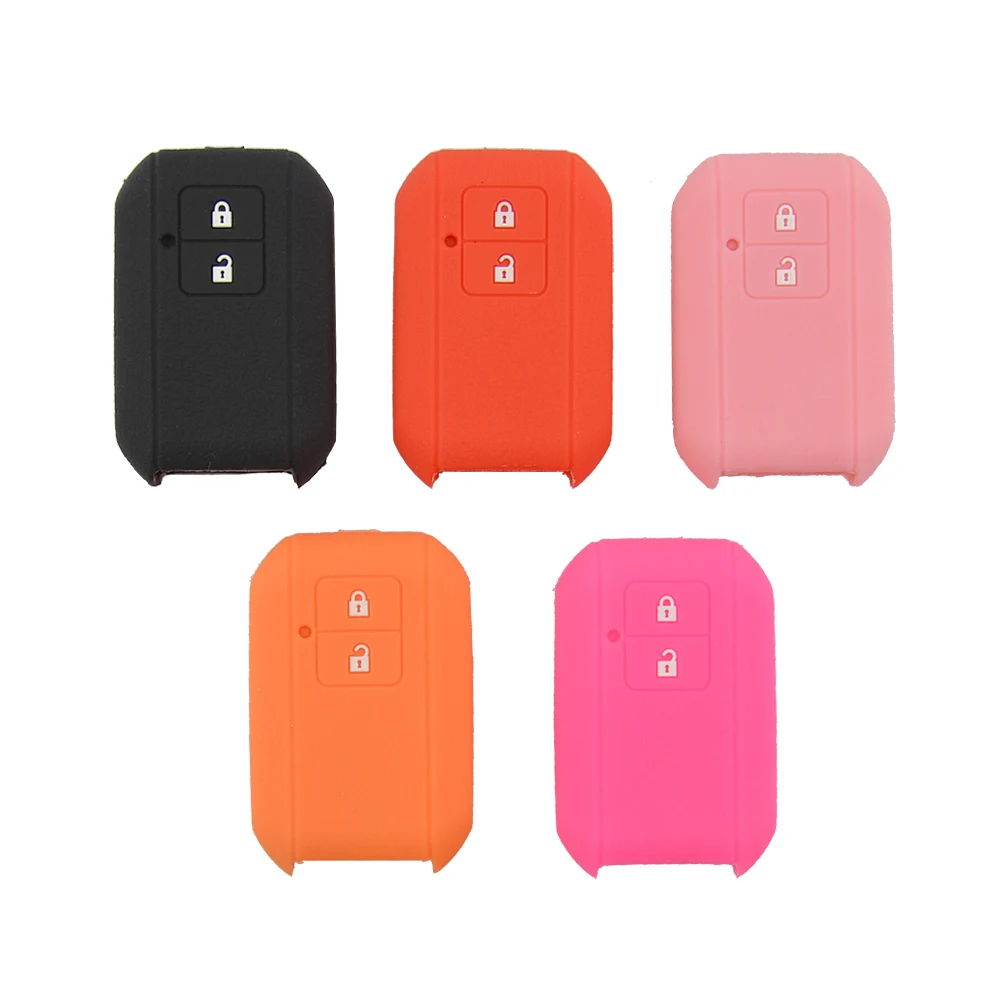New Styling 2 Buttons Soft Silicone Rubber Car Key Cover Case For