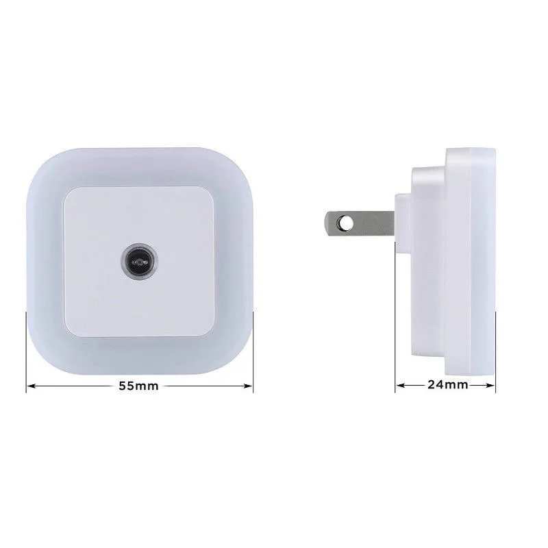 EU 220V Light Sensor AUTO NOOFF Mini LED Night Light Novelty Square Baby kids Bedroom Hallway Bedroom lamp Romantic Lights bulb (9)