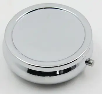 

Metal Round Pill Box Portable Pillbox Tablet Case Pill Medicine Case DIY New Snuff case, free shipping 1000pieces/lot