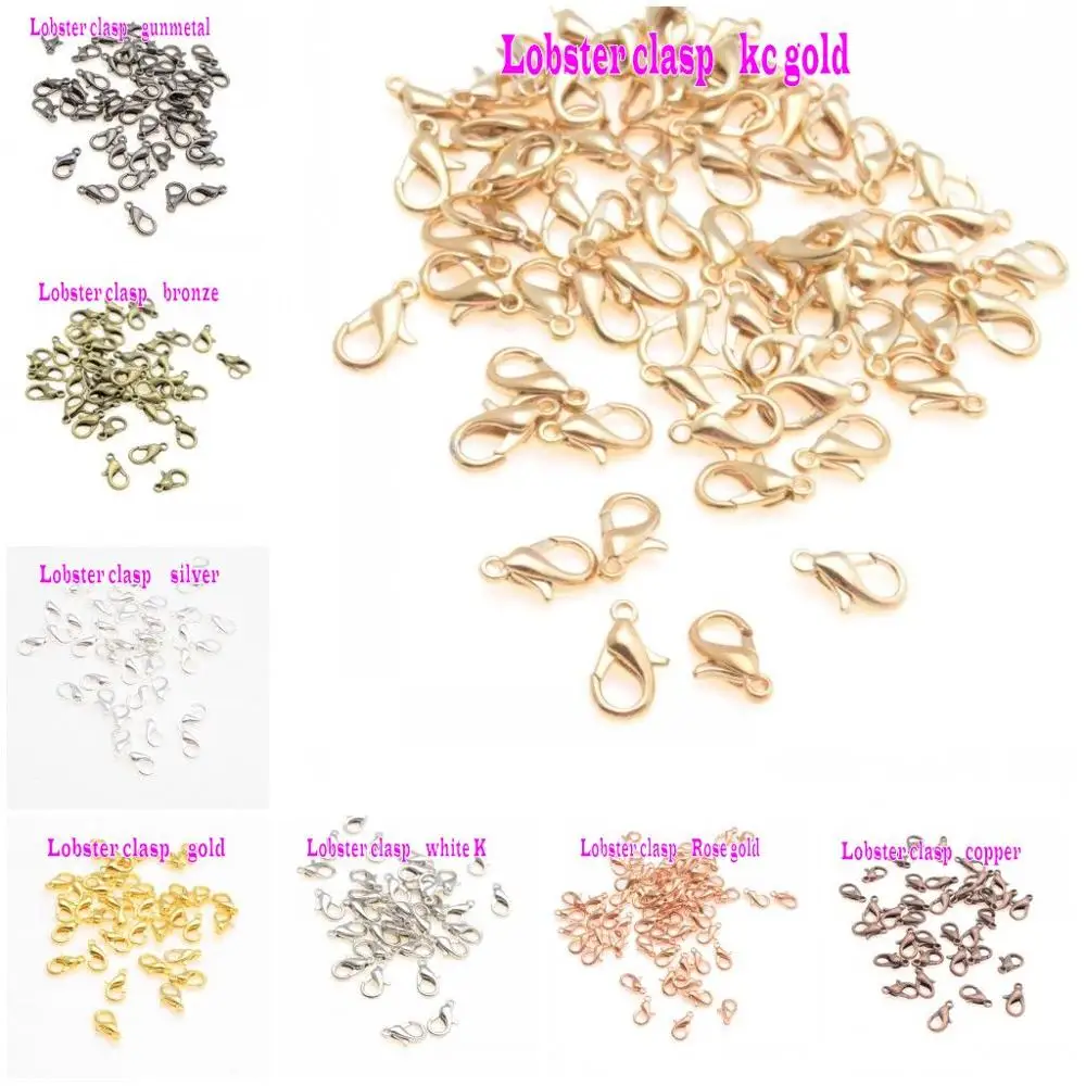 

MIAOCHI Jewelry Findings Diy 12*6mm 14*7mm Gold/Silver/Bronze/Silver Tone Lobster Clasp For Jewelry Making