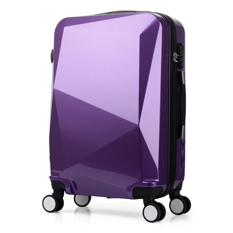 

Hot 20"24 Inches Diamond Cut Surface 3d Extrusion Abs+pc Pull Rod Box Travel Luggage Suitcase Creative Boarding Box Wholesale