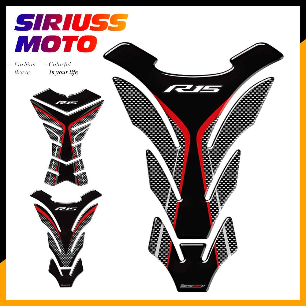 

3D Motorcycle Tank Pad Protector Decal Stickers Case for Yamaha R15 YZF-R15 Tank