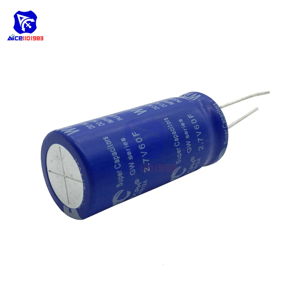 Ultracapacitor 2 7 в 60F 40*18 мм низкая ESR высокая частота сверх яркий конденсатор 2.7V60F 40x18 для